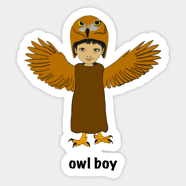 Owl boy Sticker by Beni-Shoga-Ink